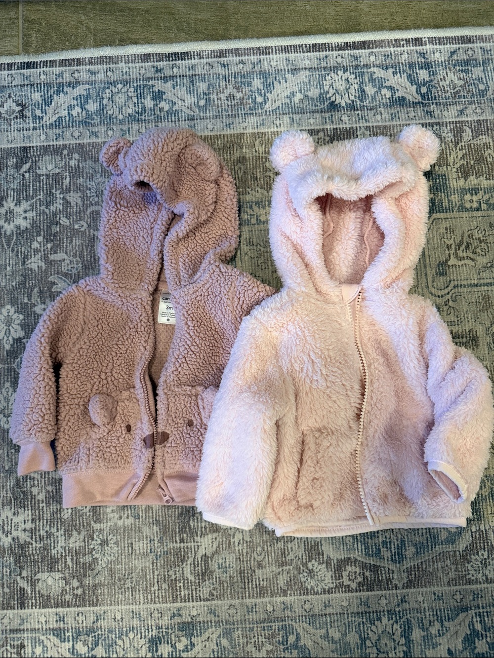 0-3 month Faux Fur Pink Jacket Bundle